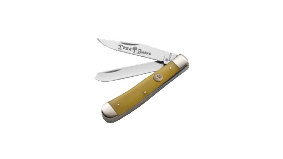 Boker USA Traditional Series Trapper Smooth Bone Knife, Yellow, Small, 110731