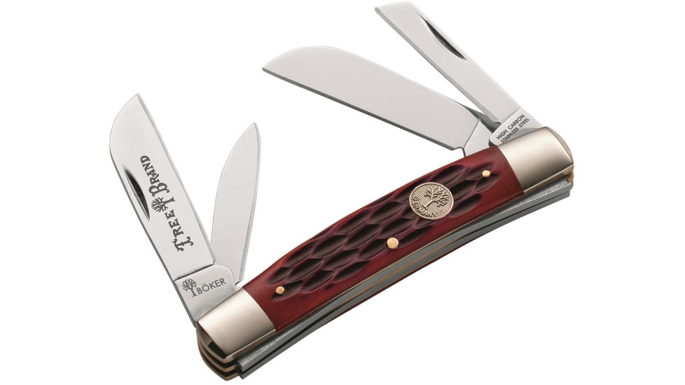 Boker USA Traditional Series Congress Jigged Knife, Red, Small, 110745