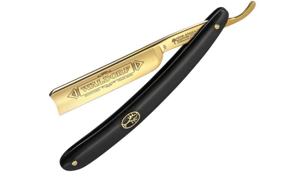 Boker Waldorf 24K Spanish 5/8in Razor, Black, 140221