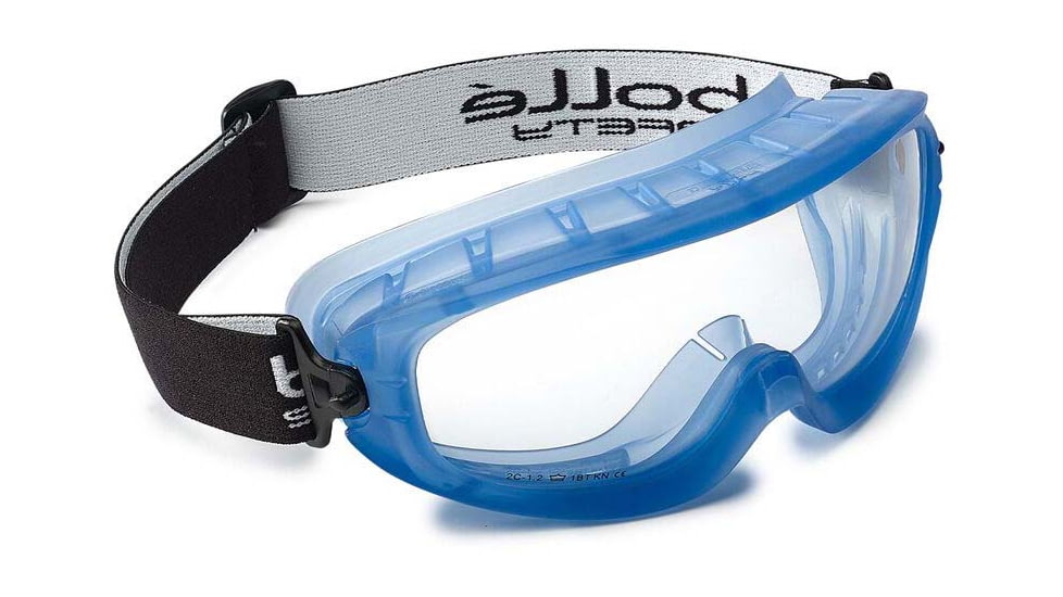 Bolle Atom Safety Goggle Safety Pc Clear Platinum Vented Tpr Vented Black - 40092