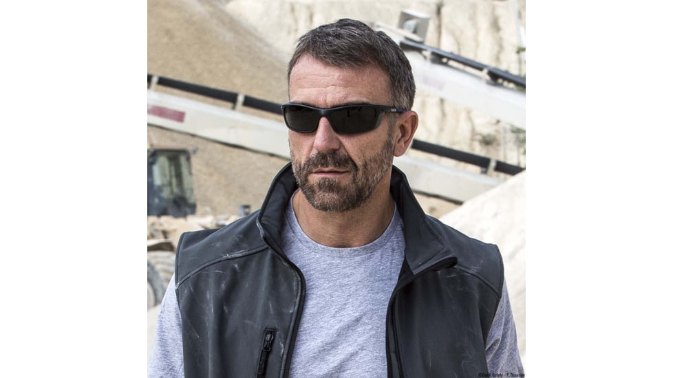 Bolle Baxter Safety Glasses, Black Frame, Polarized Lens, BAXPOLWFS