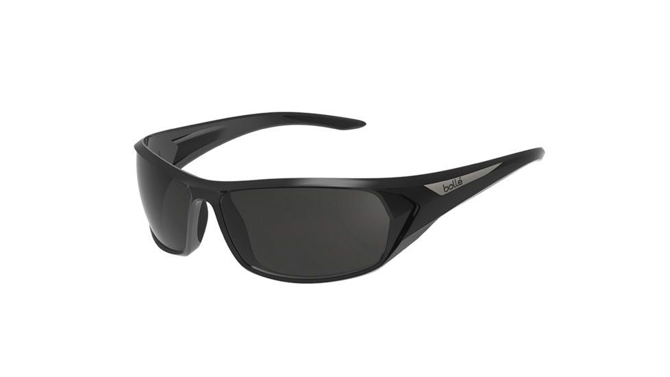 Bolle Blacktail Sunglasses, Shiny Black/Black Frame, TNS Lens, 12027