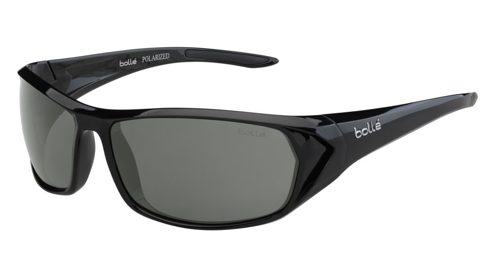 Bolle Blacktail Sunglasses, Shiny Black/Black Frame, Polarized TNS Oleo AF Lens, 12028