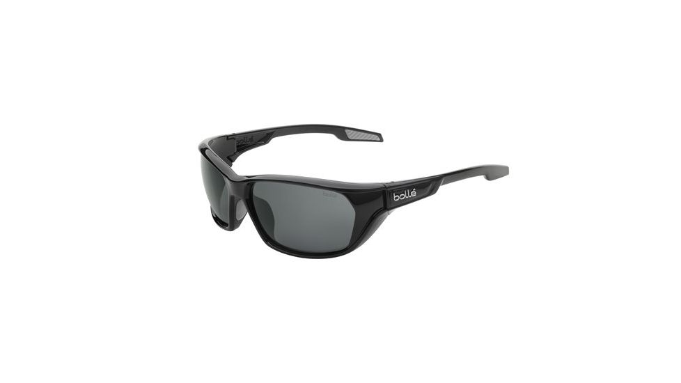 Bolle Aravis Sunglasses, Shiny Black, Polarized TNS oleo AF Lens 11659