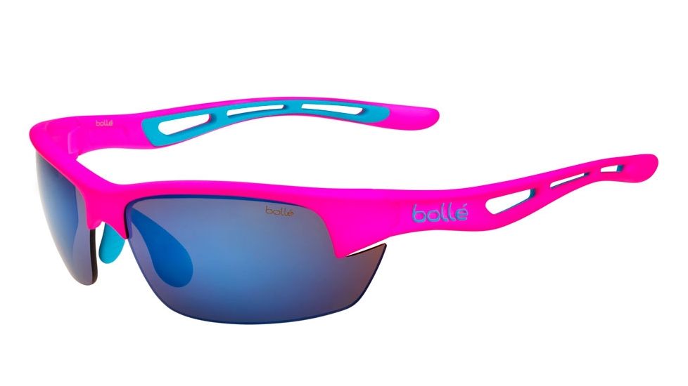 Bolle Bolt S Single Vision Prescription Sunglasses, Matte Pink Frame, 12511SV