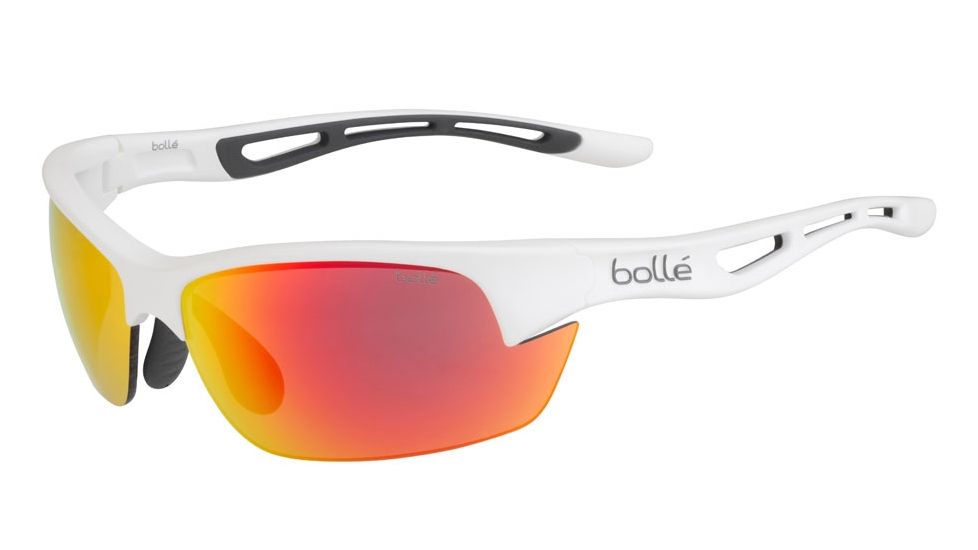 Bolle Bolt S Progressive Prescription Sunglasses, Matte White / Grey Rubber Frame, 12357PR