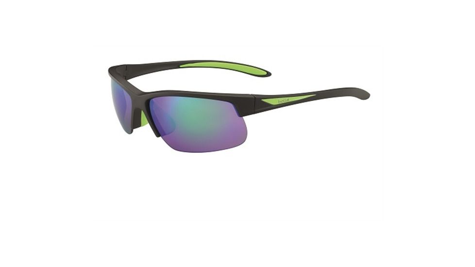 Bolle Breaker Progressive Prescription Sunglasses, Matte Black/Green Frame, 12111PR
