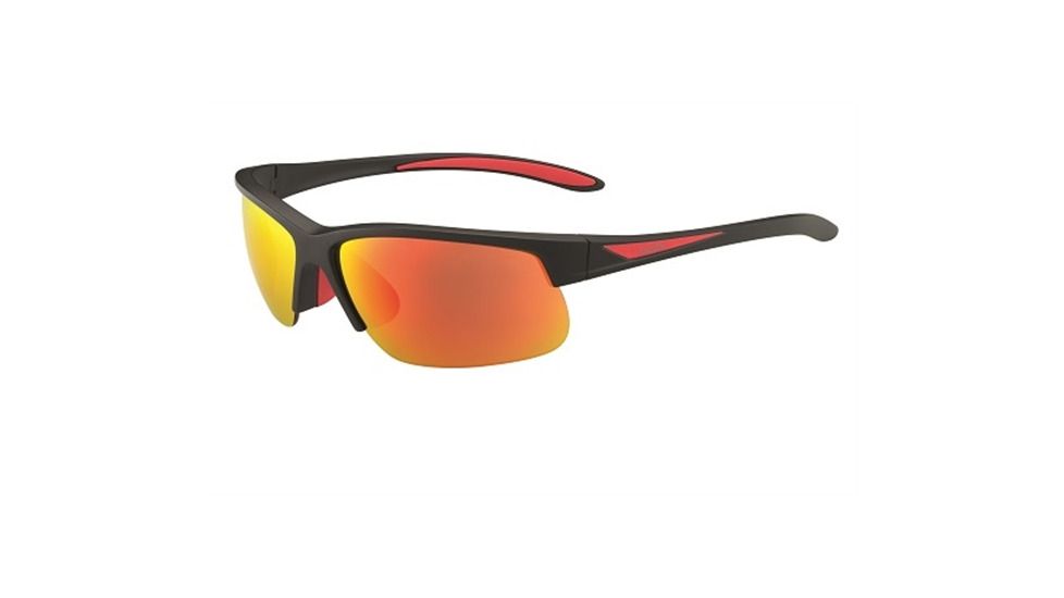 Bolle Breaker Progressive Prescription Sunglasses, Matte Black/Red Frame, 12108PR