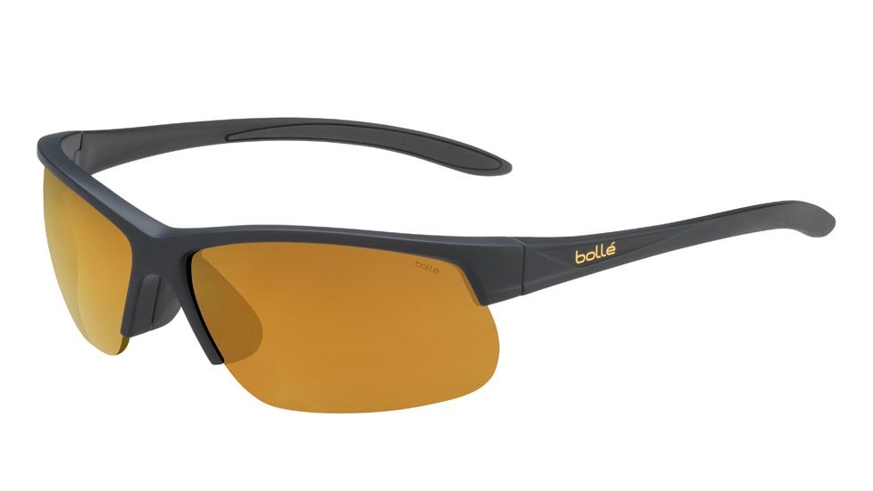 Bolle Breaker Progressive Prescription Sunglasses, Matte Black Frame, Polarized, 12516PR