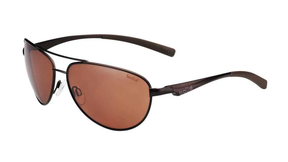 Bolle Columbus Sunglasses,Matte Brown Frame,Sandstone Gun Oleo AF Lens,Polarized,11797