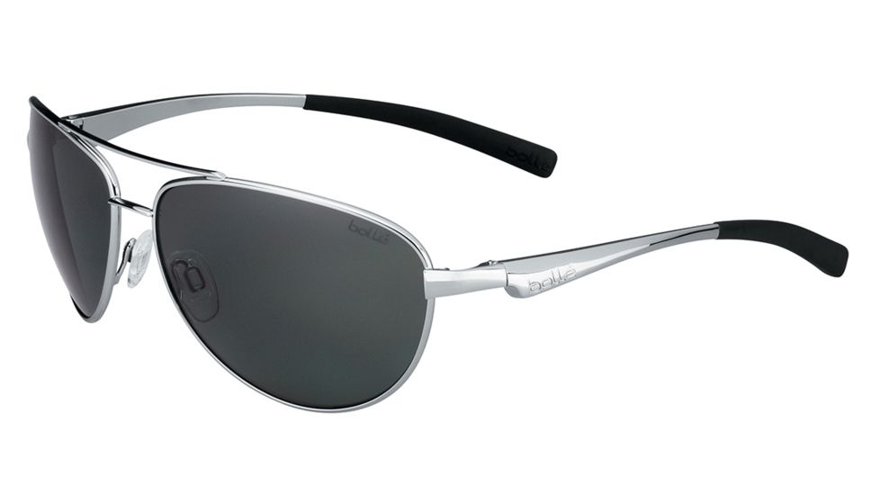 Bolle Columbus Single Vision Prescription Sunglasses, Shiny Silver Frame-11798SV