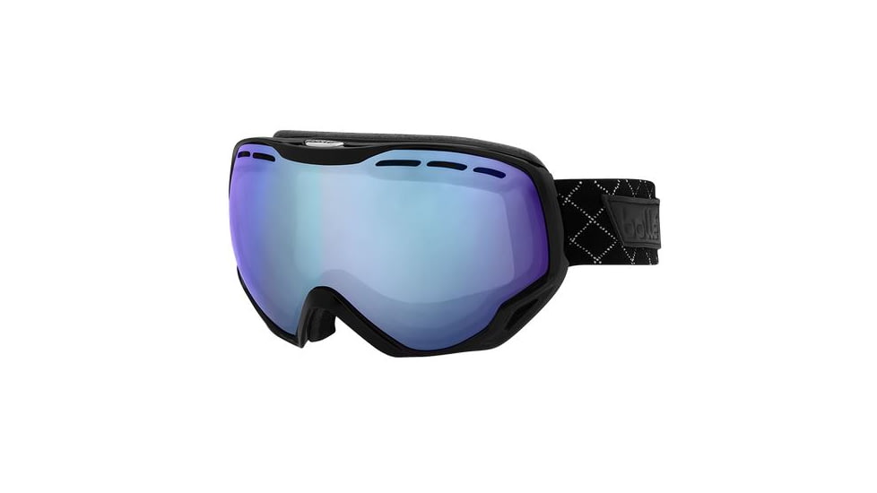 Bolle Emperor Ski/Snowboard Goggles,Shiny Black Frame,Photochromic Modulator Light Control Lens 21139