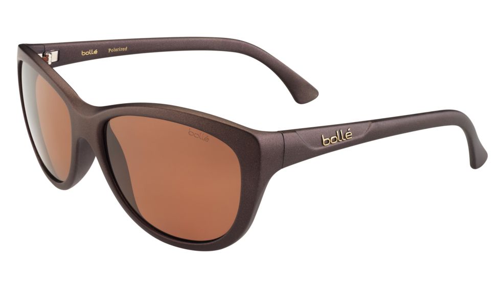 Bolle Greta Sunglasses - Women's,Matte Chocolate Frame, TLB Dark Square Lens, 12105
