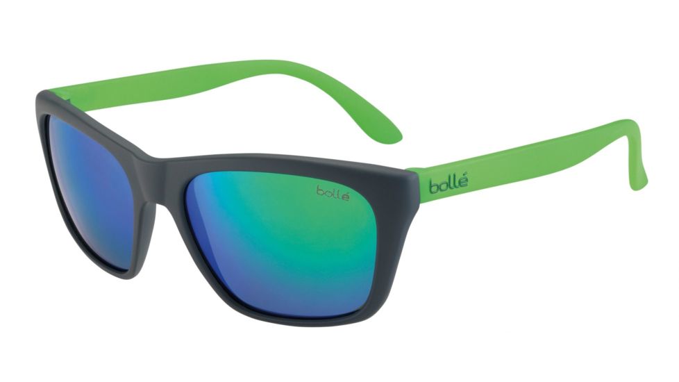 Bolle Jordan Progressive Prescription Sunglasses, Black/Green Frame, 12141PR
