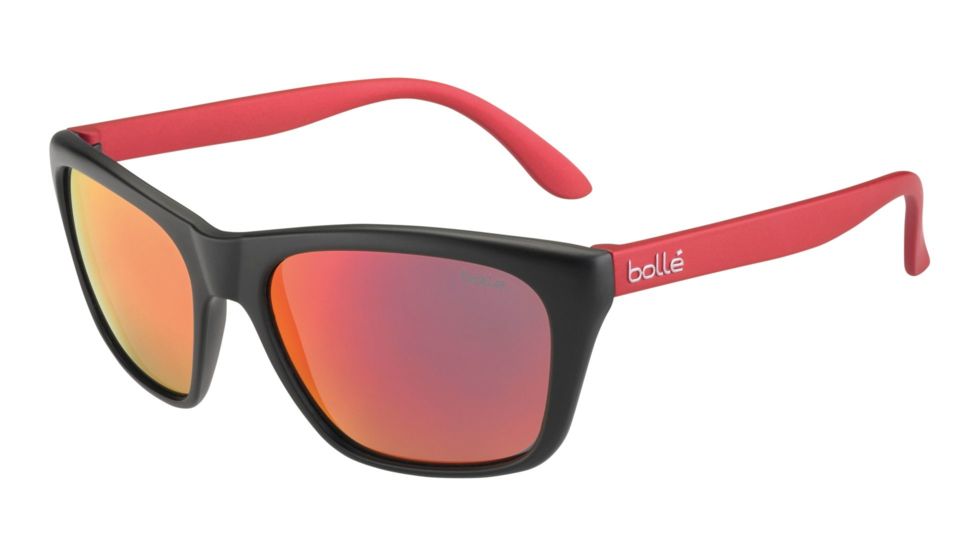 Bolle Jordan Progressive Prescription Sunglasses, Black/Red Frame, 21431PR