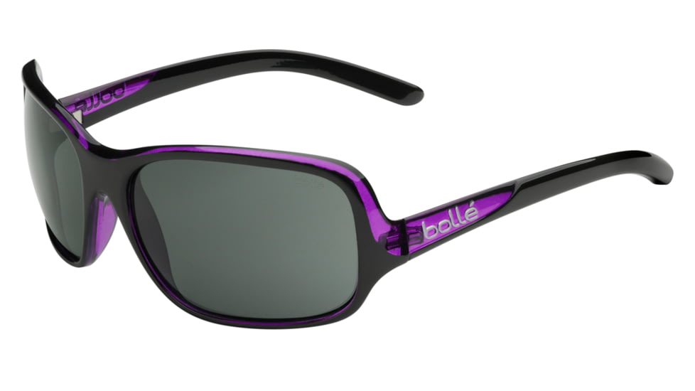 Bolle Kassia Single Vision Prescription Sunglasses, Shiny Black / Violet Frame-11745SV