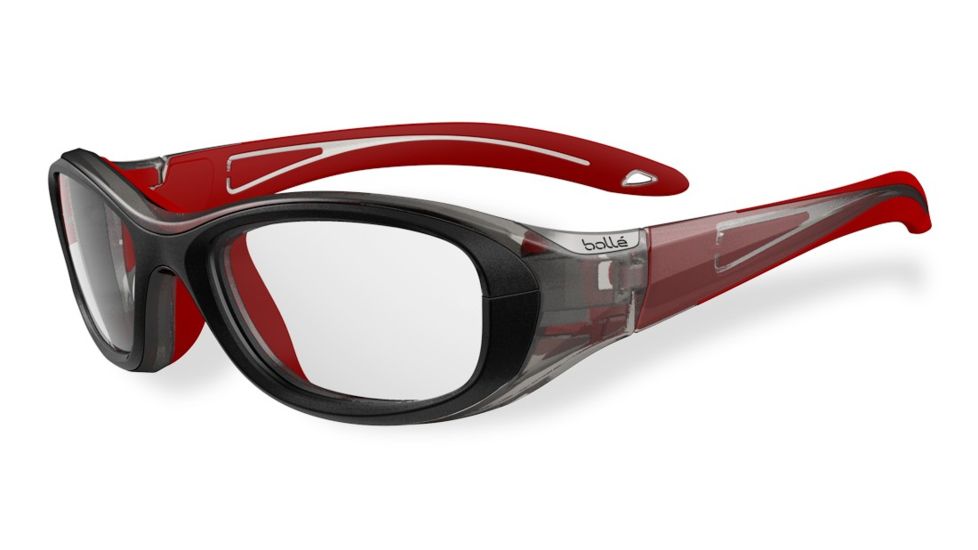 Bolle Kids Coverage Sport Protective Eyewear - Black and Blue Lagoon Frame,Clear Anti Fog/Scratch Lens 11885