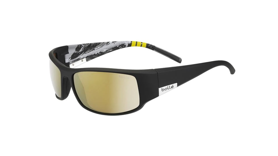 Bolle King Sunglasses, Matte  Black Mountain Frame, AG14 Oleo AF Lens, Polarized, 11959
