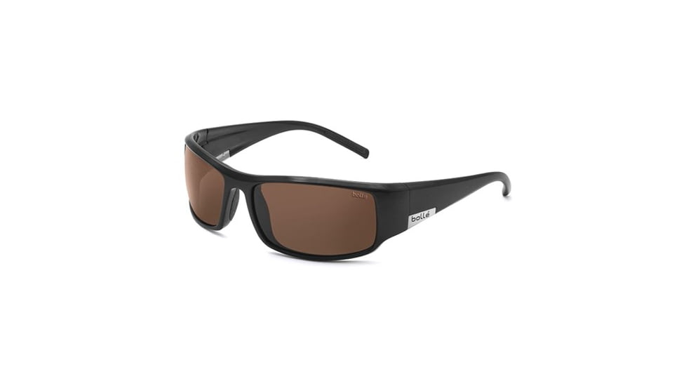 Bolle King Sun glasses, Shiny Black Frame, Polarized AG-14 Lens 11436