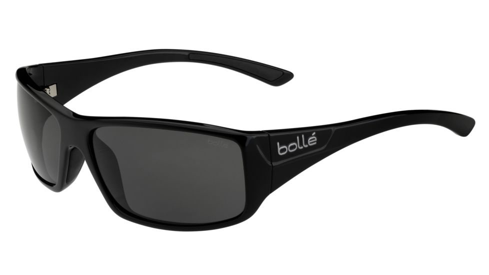 Bolle Kingsnake Sunglasses, Shiny Black Frame, Polarized TNS Oleo AF Lens, 11892