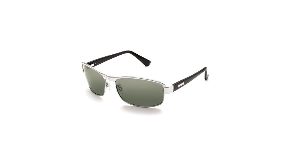 Bolle Malcolm Sunglasses, Shiny Silver Frame, Polarized Axis Lens, 11398