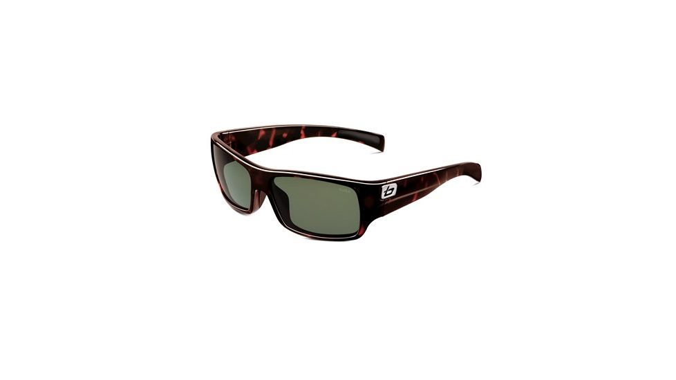 Bolle Oscar Sunglasses, Dark Tortoise Frame, Polarized Axis Lens, 11459