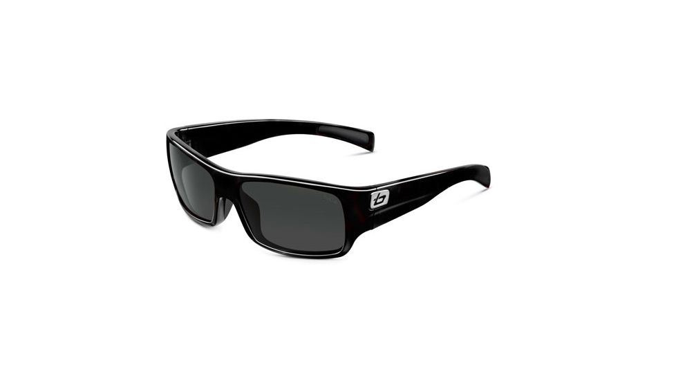 Bolle Oscar Sunglasses, Shiny Black Frame, Polarized TNS Lens, 11457