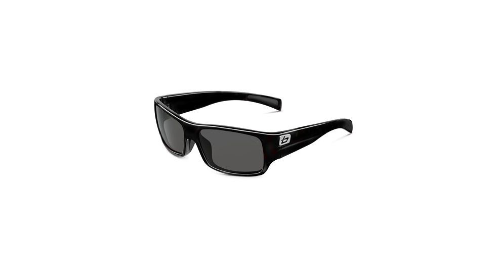 Bolle Oscar Sunglasses, Shiny Black Frame, TNS Lens, 11458