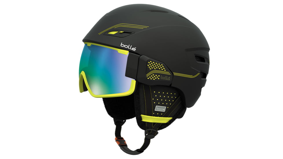 Bolle Osmoz Helmet, Black and Green with Green Emerald Lens, 58-61cm 30637