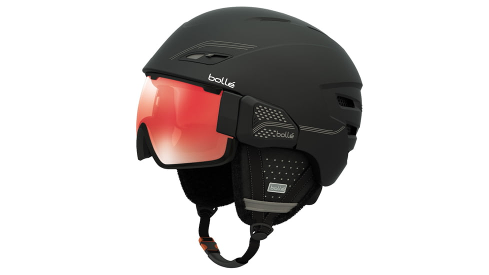 Bolle Osmoz Helmet, Soft Black and Grey with Vermillon Gun Lens, 54-58cm 30634