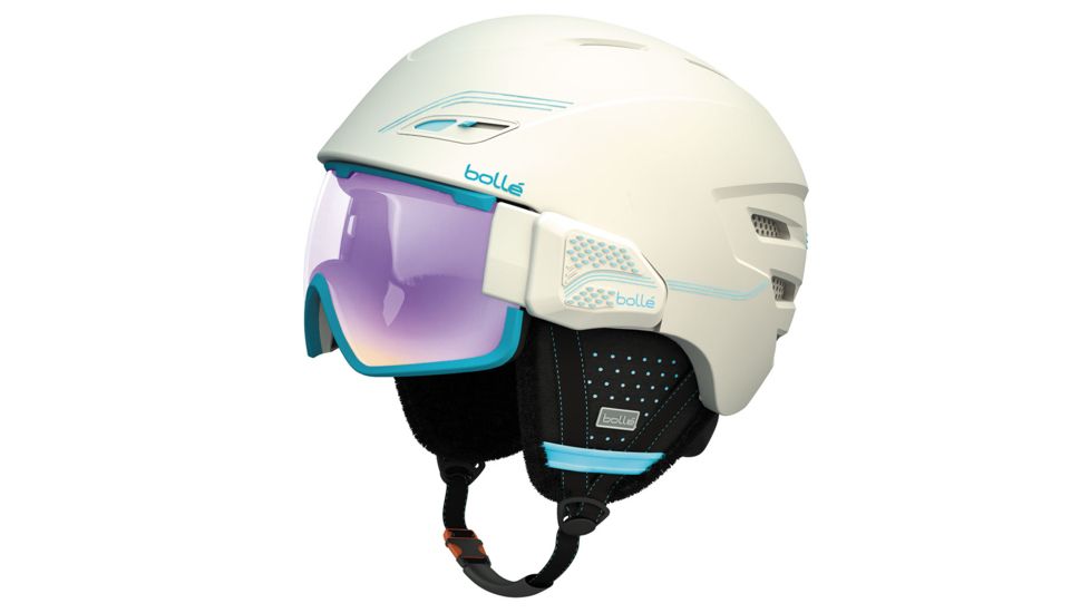 Bolle Osmoz Helmet, Soft White and Blue with Aurora Lens, 54-58cm 30638