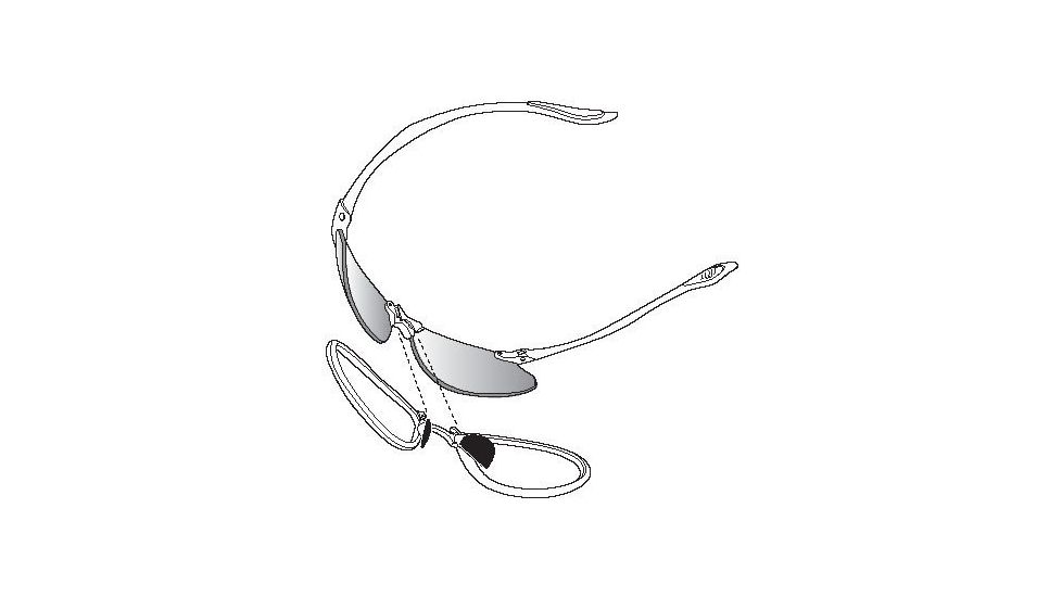 Bolle SwiftKick Prescription Rx SOS Adapter TRU 80126 - CR-39 Clear Lens