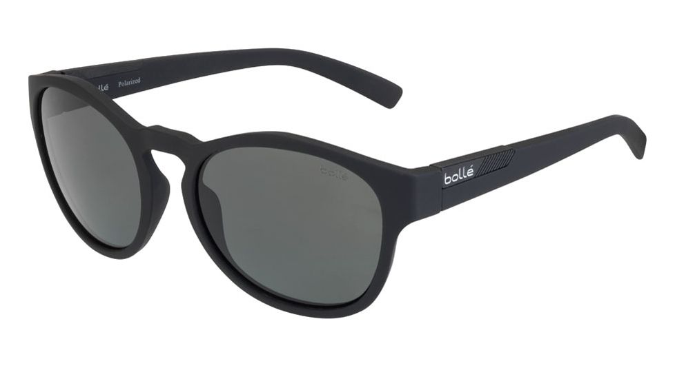 Bolle Rooke Progressive Prescription Sunglasses, Rubber Black Frame, Polarized, 12347PR