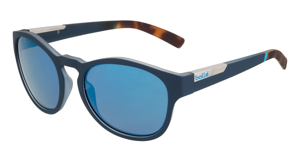 Bolle Rooke Progressive Prescription Sunglasses, Rubber Blue / Tortoise Frame, 12349PR