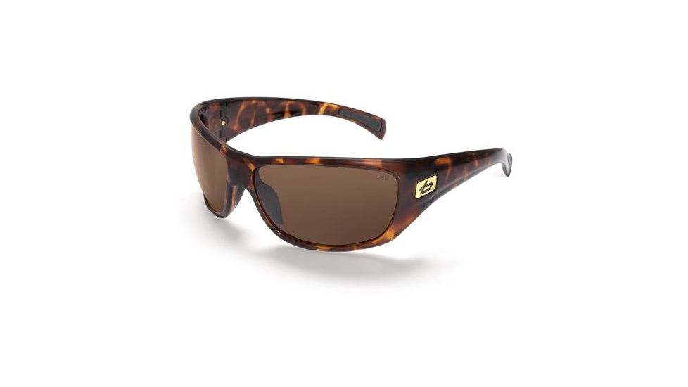 Bolle Cobra Sunglasses 11222, Dark Tortoise Frame, Polarized A-14 Lens