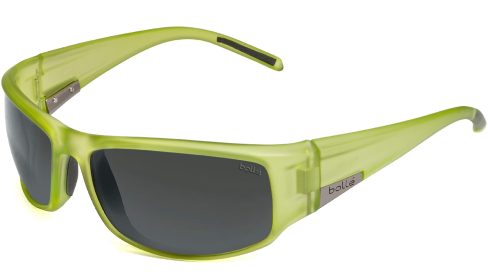 Bolle Sunglasses, King Satin Crystal Green Frame Polarized TNS Lens 11508