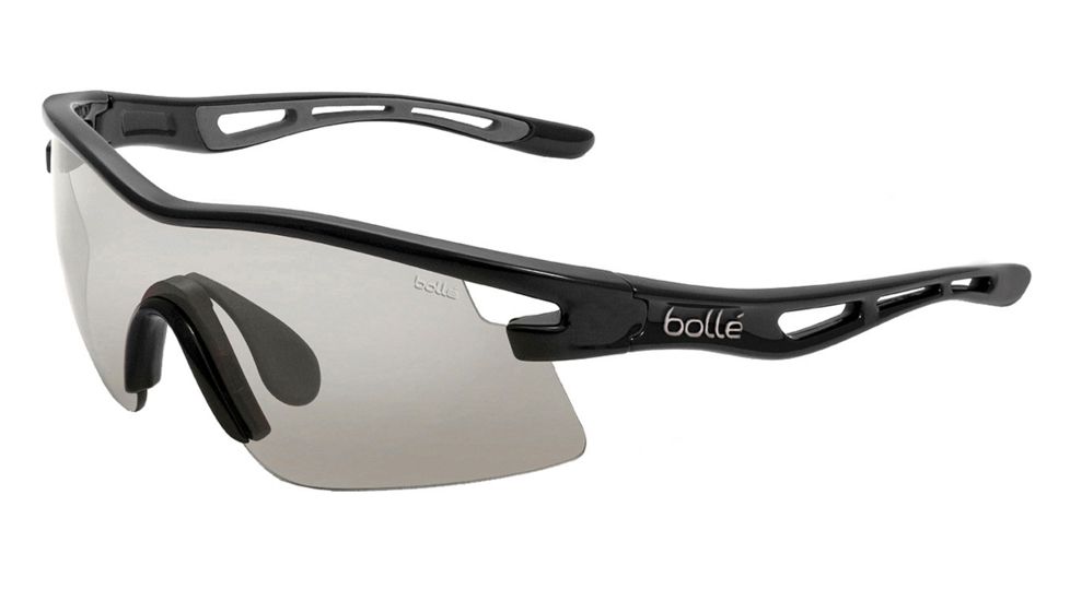 Bolle Vortex Single Vision Prescription Sunglasses, Shiny Black Frame-11858SV
