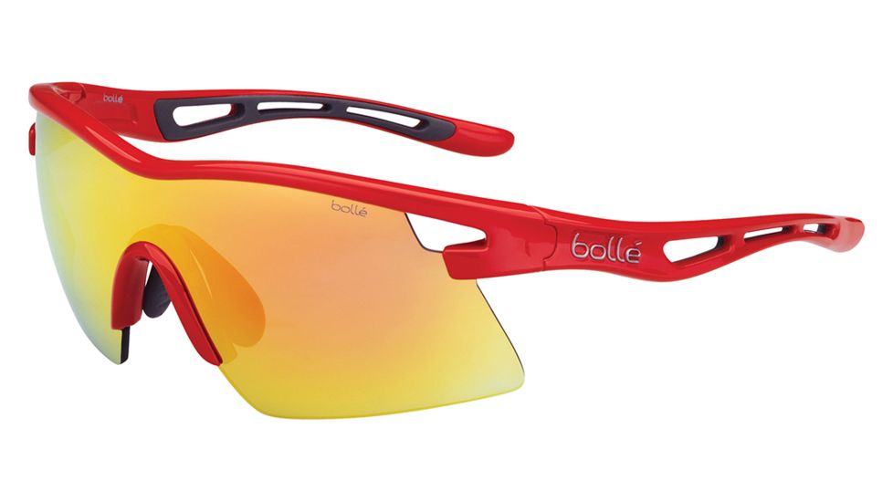 Bolle Vortex Single Vision Prescription Sunglasses, Shiny Red Frame-11823SV
