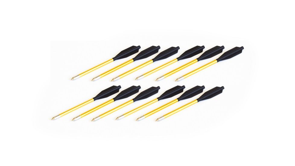 BOLT Crossbows Aluminum Bolts, 12 Pack, Gold BT201