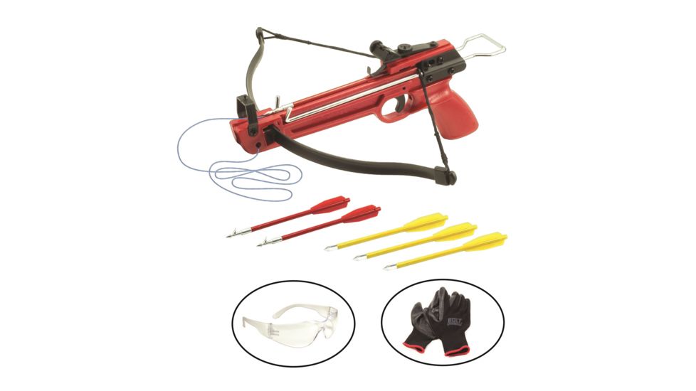 BOLT Crossbows The Angler Pistol Grip Fishing Crossbow, Red/Black BT120