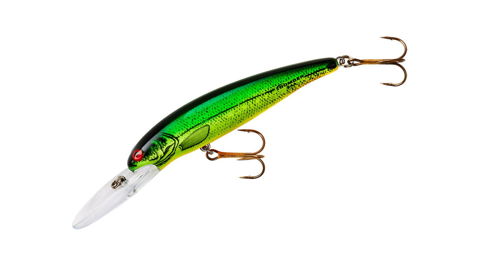 Bomber Deep Long 24A Crankbait, 3.5in, 3/8oz, Fire River Minnow, B24AXM7