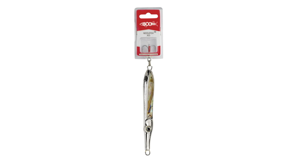Boone Bait 0 Needlefish Jig, Chrome Abalone, 3/4oz, 3in, 7300