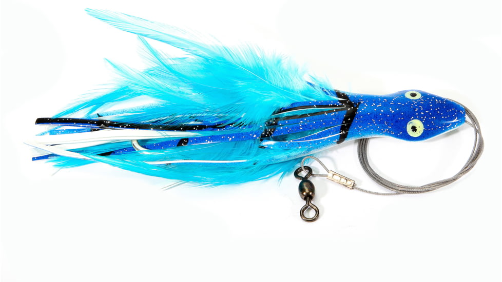 Boone Bait Dolphin Rig Trolling Lure, 1-1/2oz, 6-1/2in, 7/0 Hook, Blue Mackeral, 9192