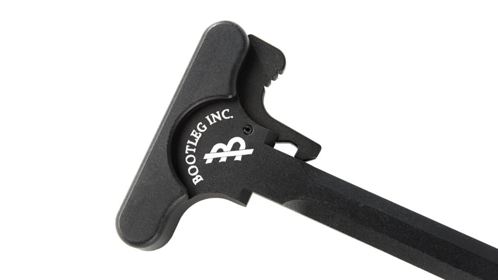 Bootleg Inc AR-15 Charging Handle, Standard, Logo Lasered, Retail Packaging, Black, BP-CH