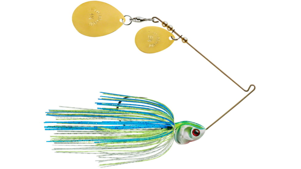 Booyah J.C. Covert Spinnerbait, 1/2oz, G/G Col Wt/Chart/Blue, BYCVS12GGC730