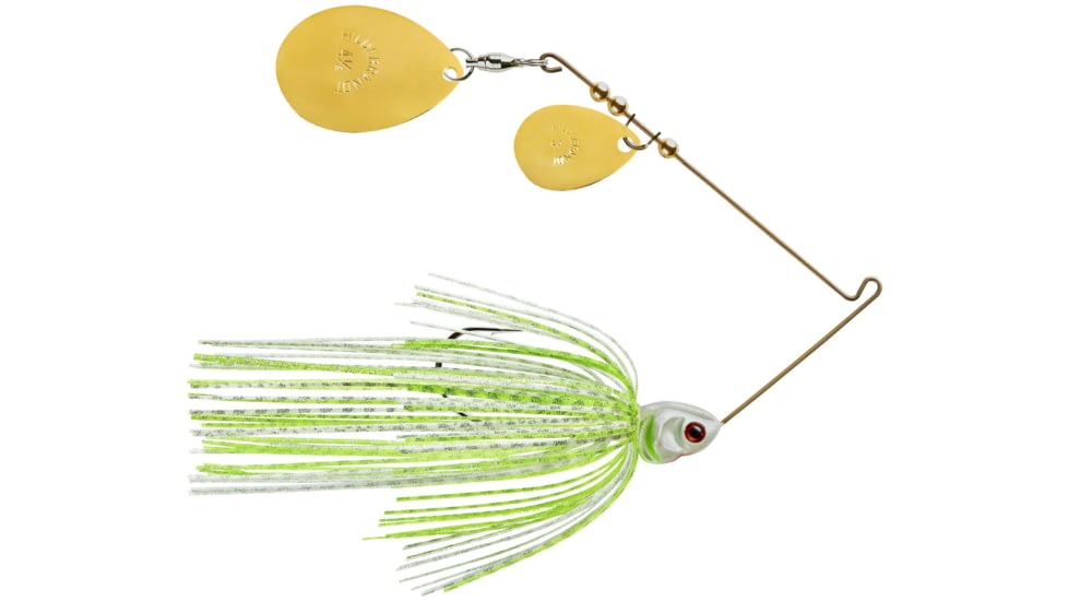 Booyah J.C. Covert Spinnerbait, 3/8oz, G/G Col Wt Cht Slvsc/PrCht, BYCVS38GGC729