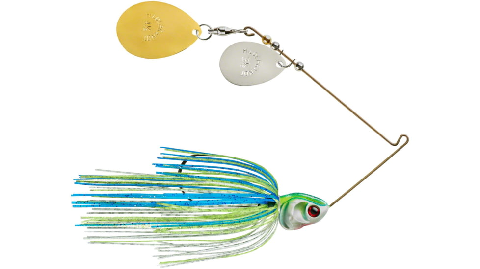 Booyah J.C. Covert Spinnerbait, 1/2oz, N/G Col Wt/Chart/Blue, BYCVS12NGC730