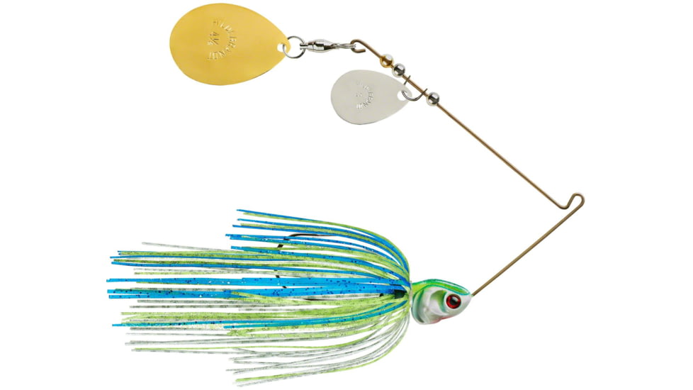 Booyah J.C. Covert Spinnerbait, 3/8oz, N/G Col Wt/Chart/Blue, BYCVS38NGC730