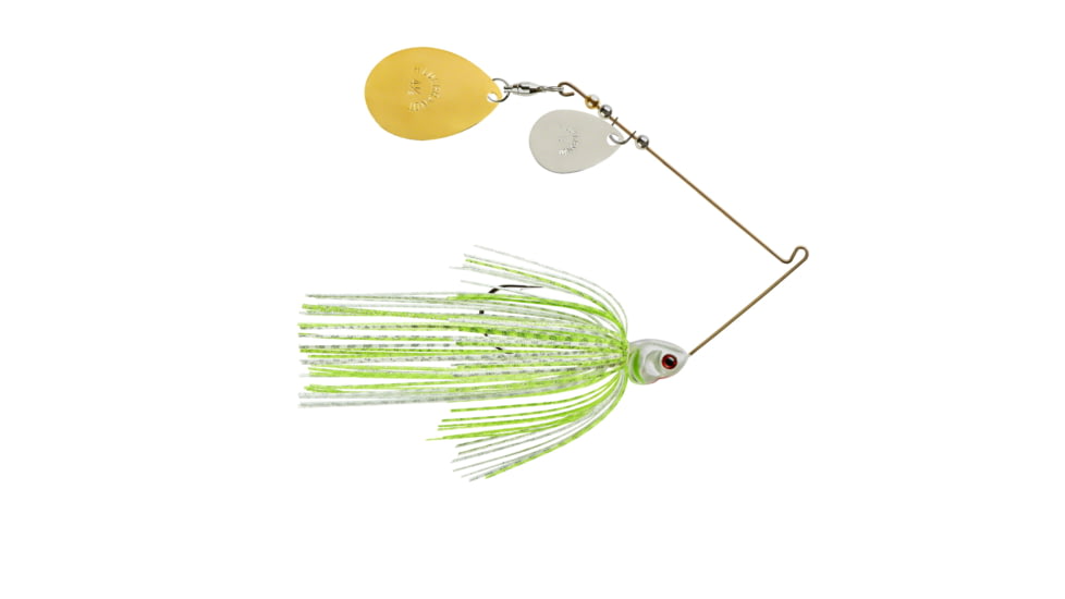 Booyah J.C. Covert Spinnerbait, 3/8oz, N/G Col Wt Cht Slvsc/PrCht, BYCVS38NGC729