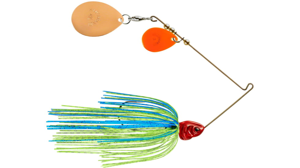 Booyah J.C. Covert Spinnerbait, 3/8oz, Org/Cop Col Blue Chart/Rd Hd, BYCVS38OCC725